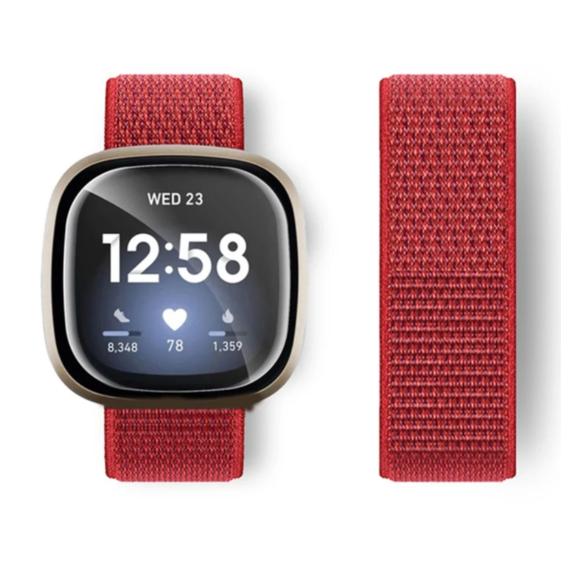 Fitbit Sense / Versa 3 nylon strap - Milky White