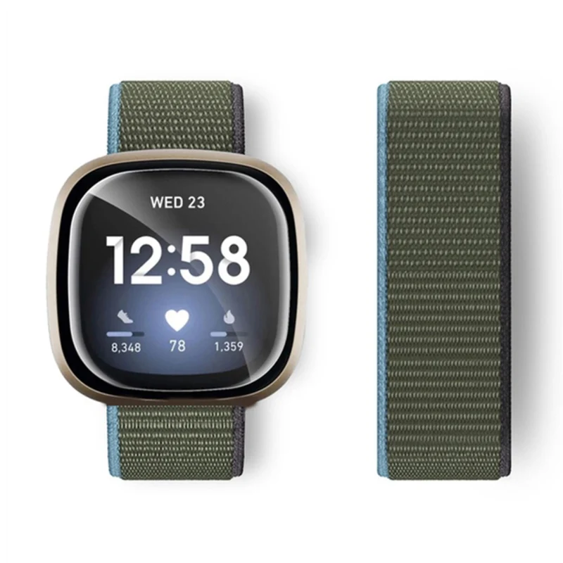 Fitbit Sense 2 / Versa 4 nylon strap - Milky White