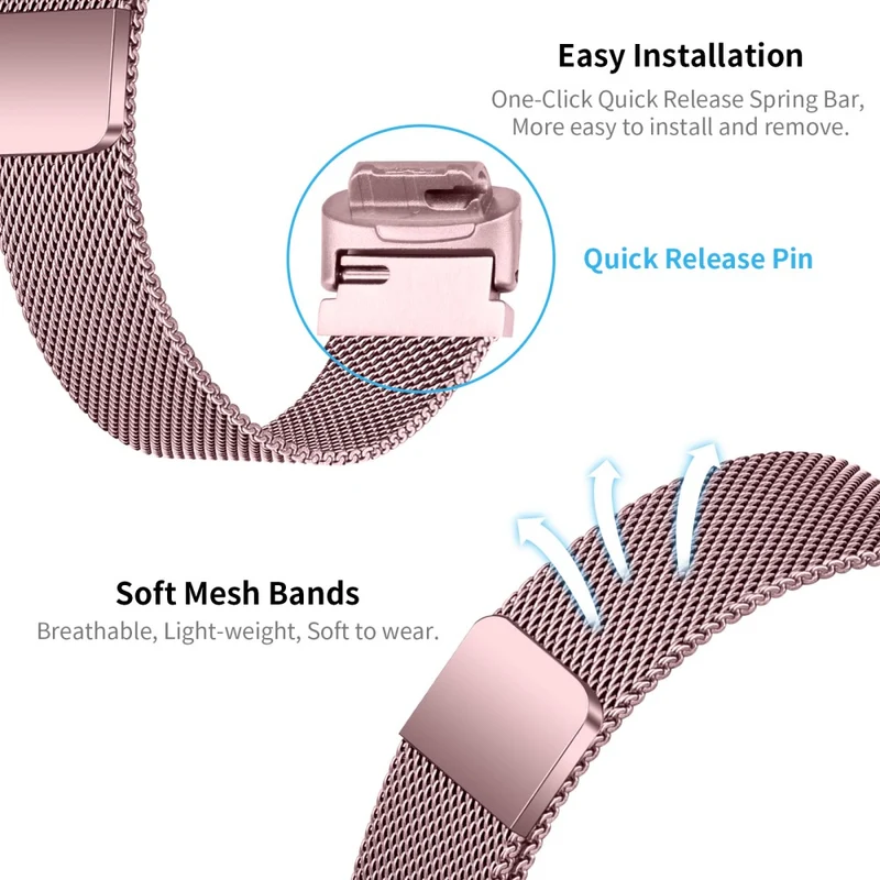 Fitbit Inspire 3 milanese stainless steel strap