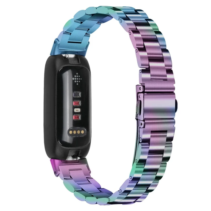Fitbit Inspire 3 stainless steel bead style strap - Silver / Black