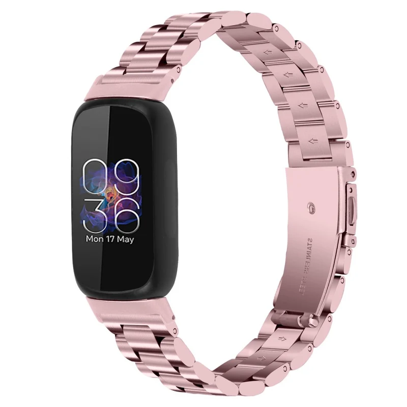 Fitbit Inspire 3 stainless steel bead style strap - Silver / Black