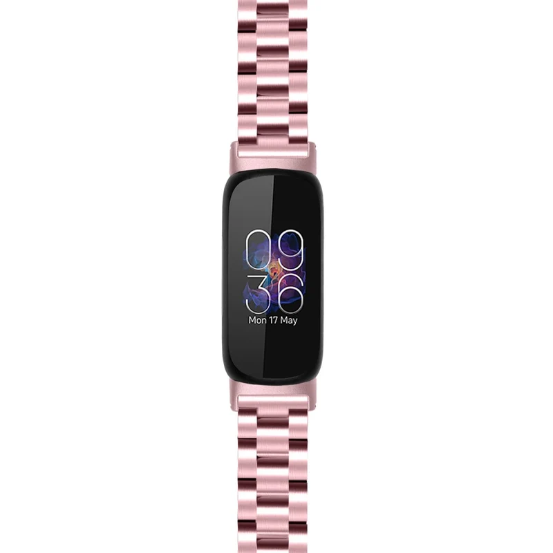 Fitbit Inspire 3 stainless steel bead style strap - Silver / Black