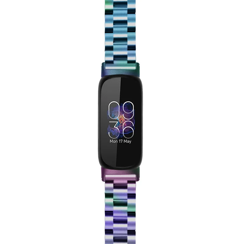 Fitbit Inspire 3 stainless steel bead style strap - Silver / Black