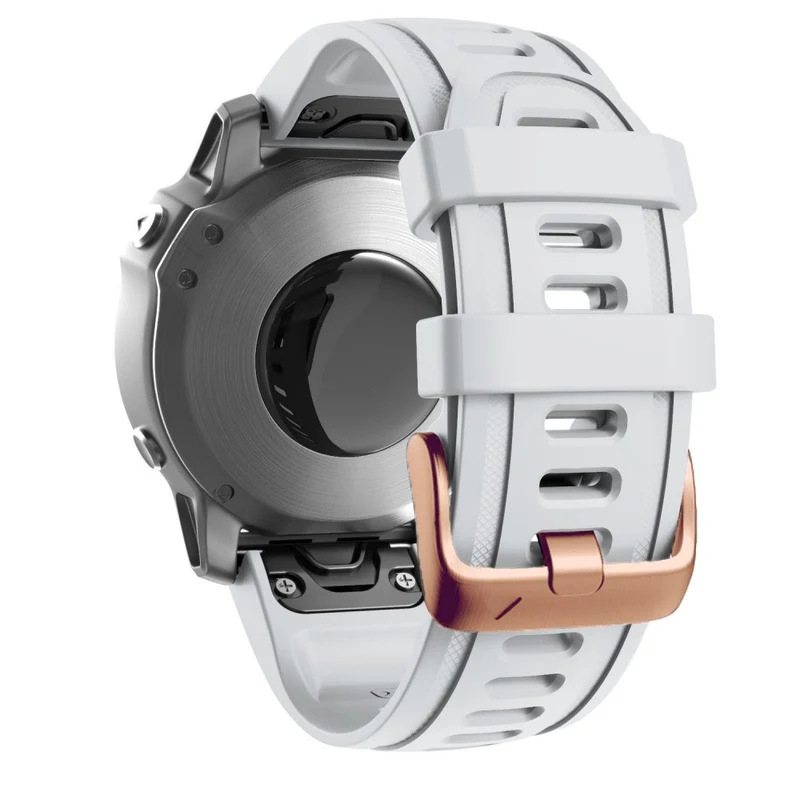 20mm silicone strap with rose gold buckle for Garmin watch