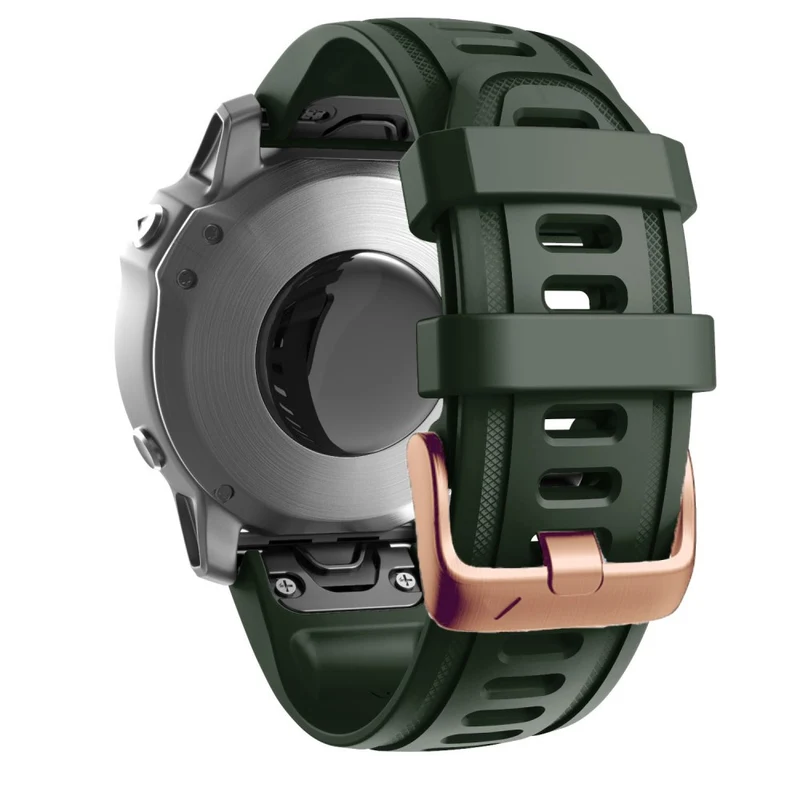 20mm silicone strap with rose gold buckle for Garmin watch
