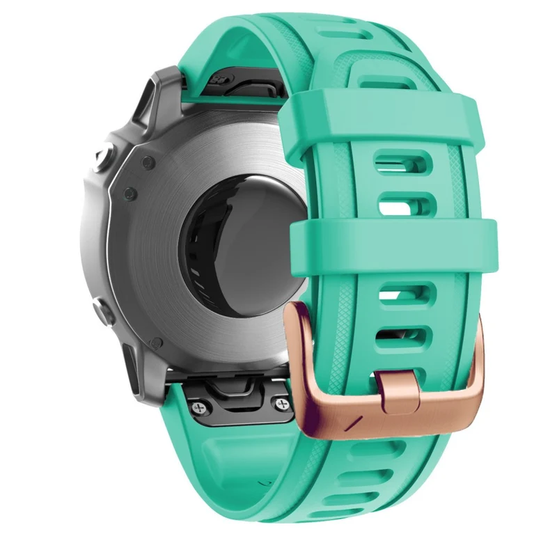 20mm silicone strap with rose gold buckle for Garmin watch