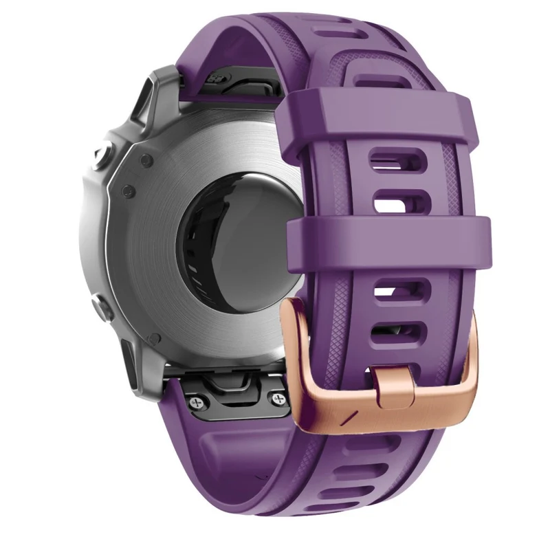 20mm silicone strap with rose gold buckle for Garmin watch