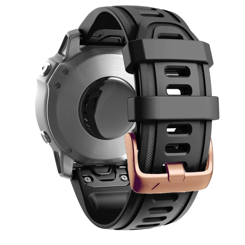 20mm silicone strap with rose gold buckle for Garmin watch