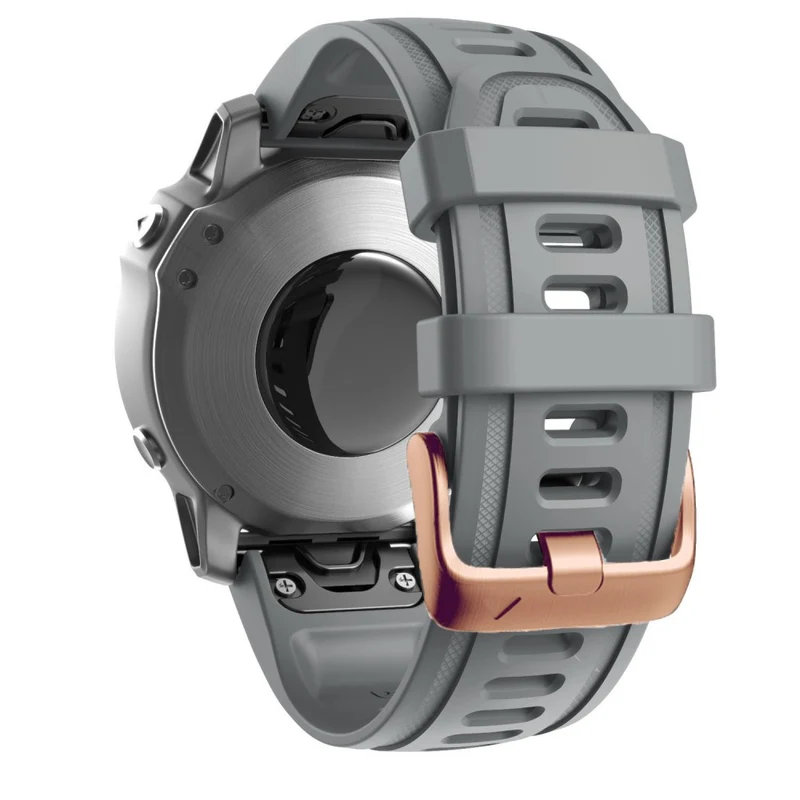 20mm silicone strap with rose gold buckle for Garmin watch