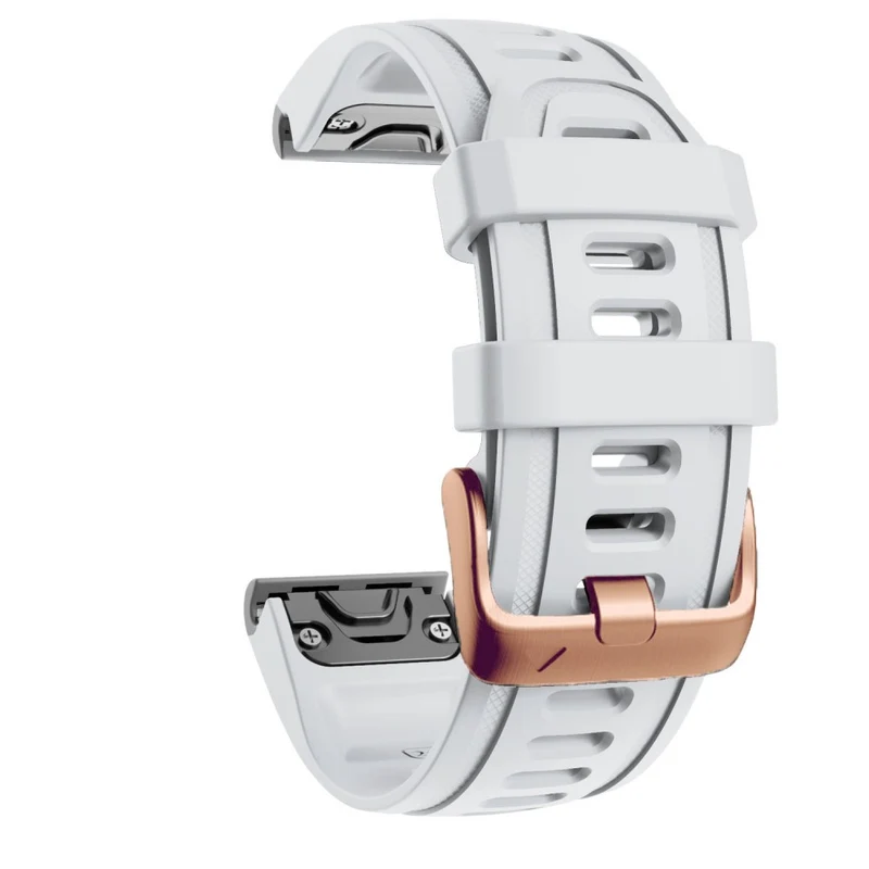 20mm silicone strap with rose gold buckle for Garmin watch