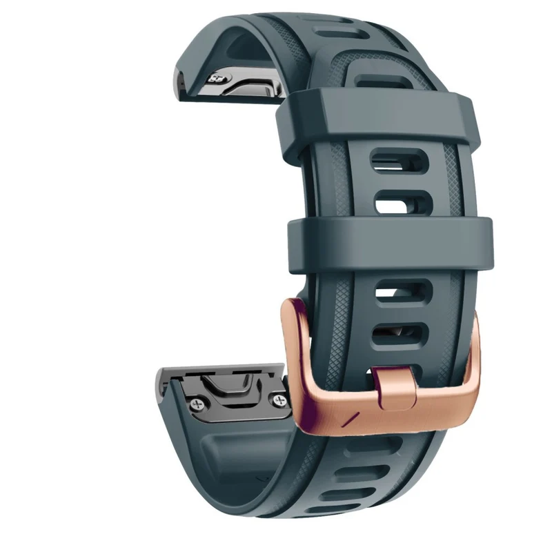 20mm silicone strap with rose gold buckle for Garmin watch