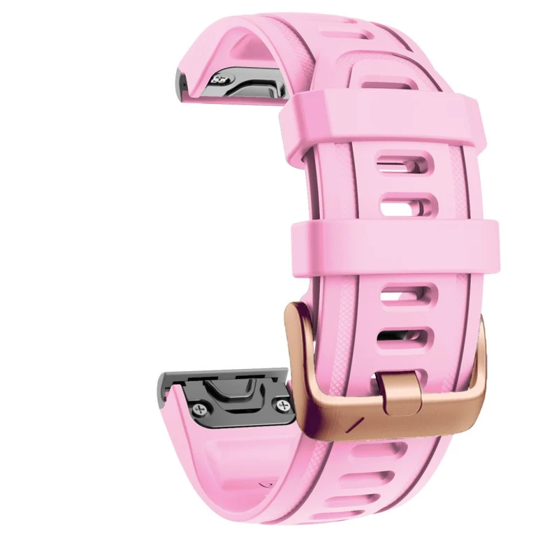 20mm silicone strap with rose gold buckle for Garmin watch