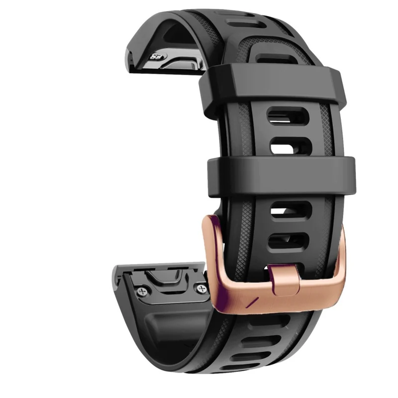 20mm silicone strap with rose gold buckle for Garmin watch