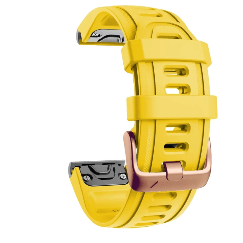 20mm silicone strap with rose gold buckle for Garmin watch