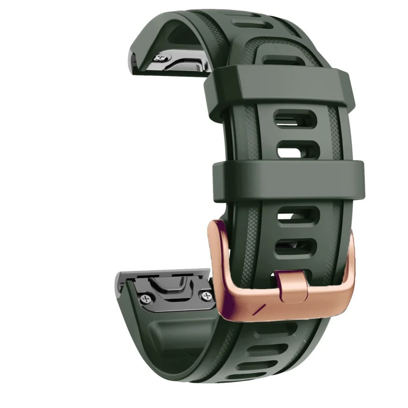 20mm silicone strap with rose gold buckle for Garmin watch