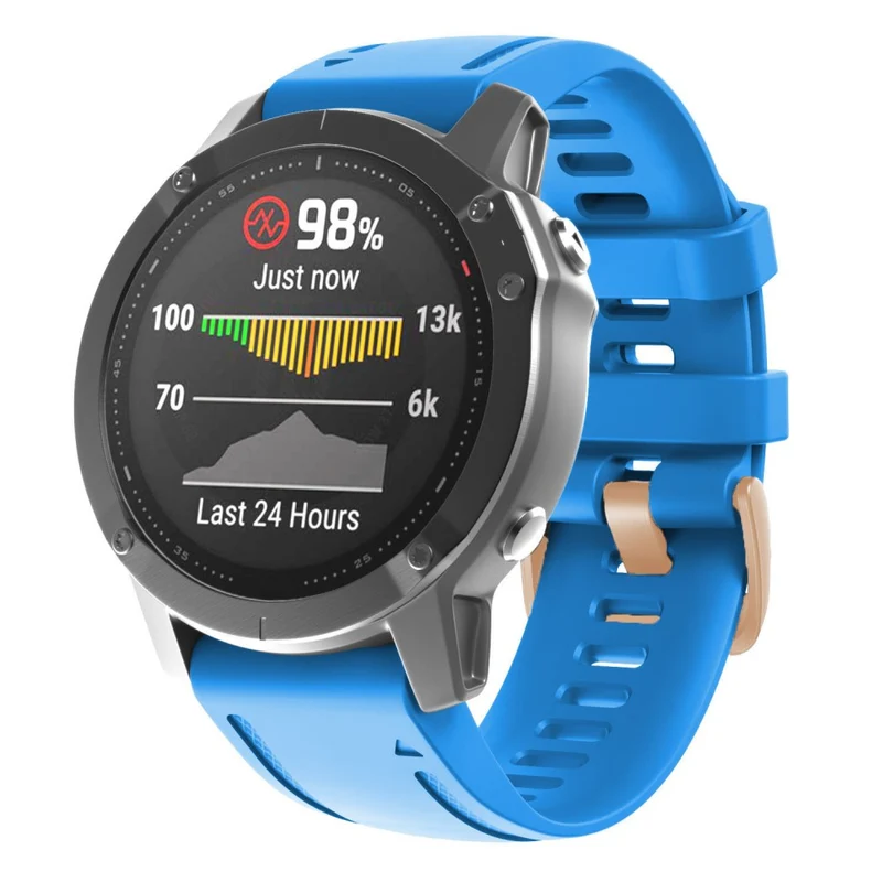 20mm silicone strap with rose gold buckle for Garmin watch