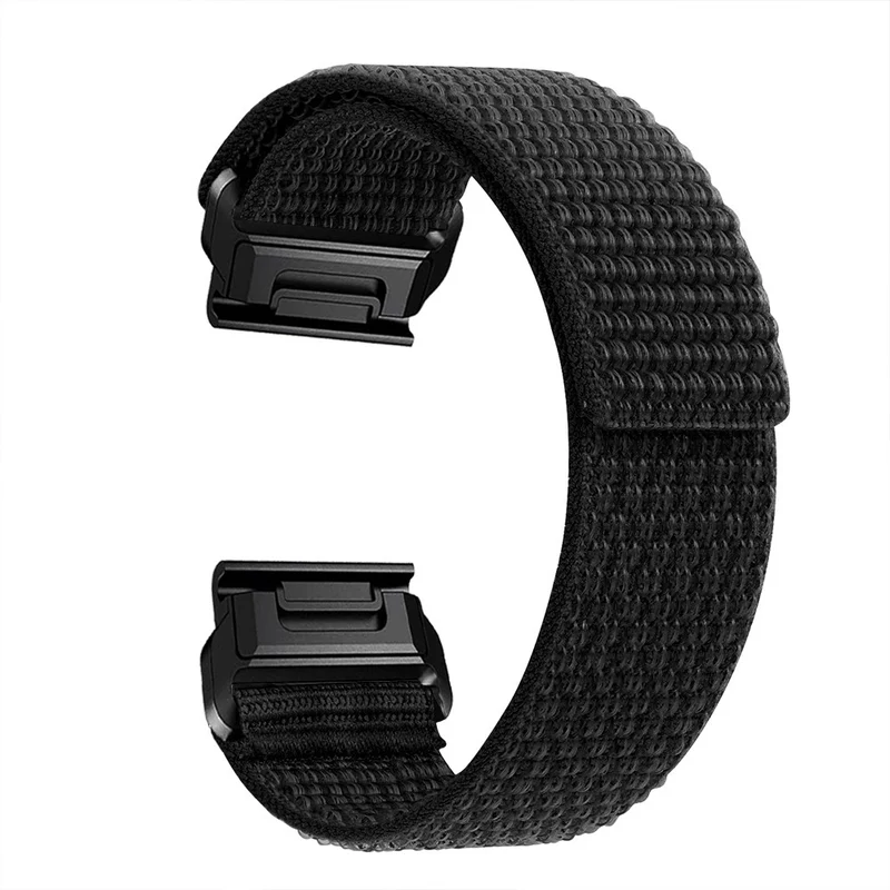 26mm nylon strap for Garmin watch - Black / Grey