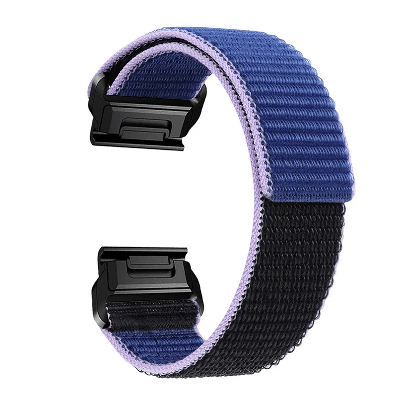 26mm nylon strap for Garmin watch - Black / Grey