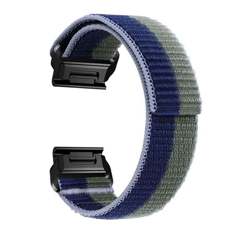 26mm nylon strap for Garmin watch - Black / Grey