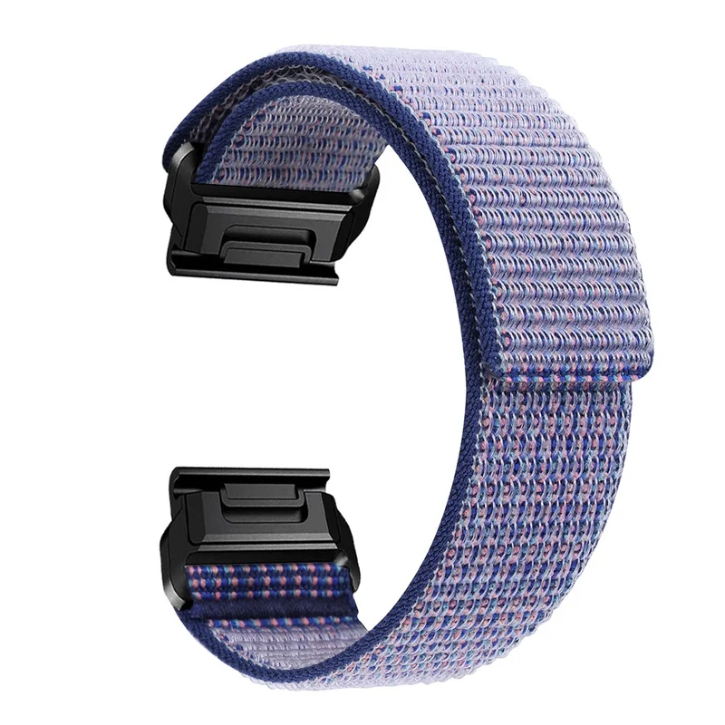 26mm nylon strap for Garmin watch - Black / Grey