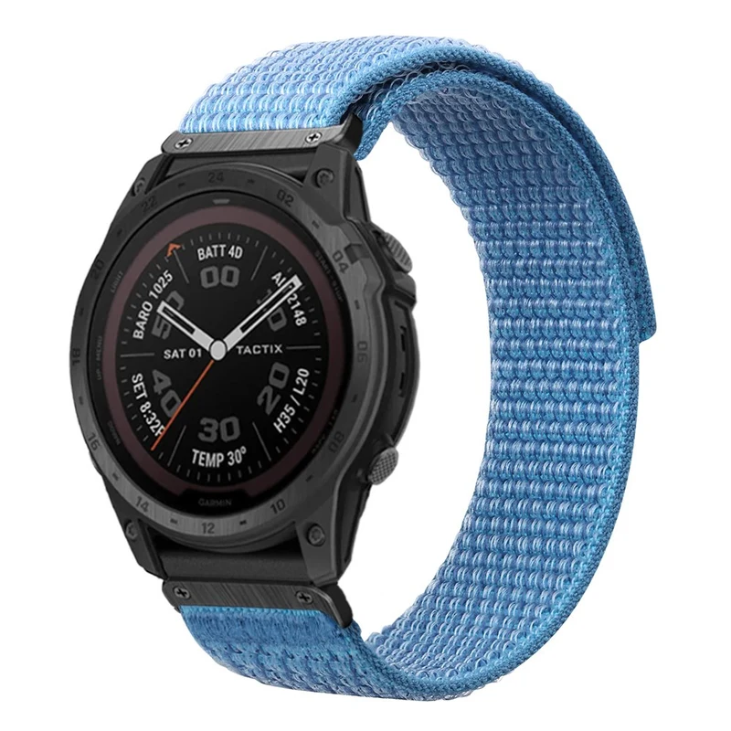 26mm nylon strap for Garmin watch - Black / Grey