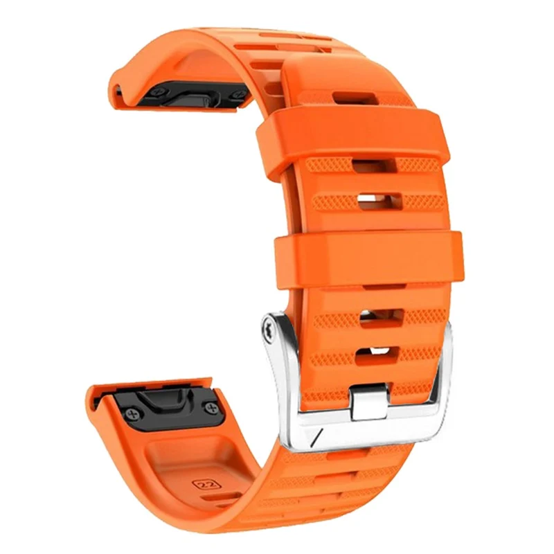 26mm silicone strap for Garmin watch with silver buckle - Sky Blue