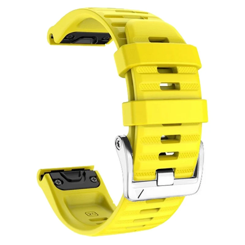 26mm silicone strap for Garmin watch with silver buckle - Sky Blue