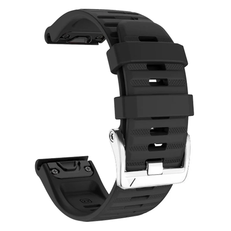 26mm silicone strap for Garmin watch with silver buckle - Sky Blue