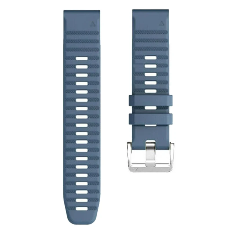 26mm silicone strap for Garmin watch with silver buckle - Sky Blue