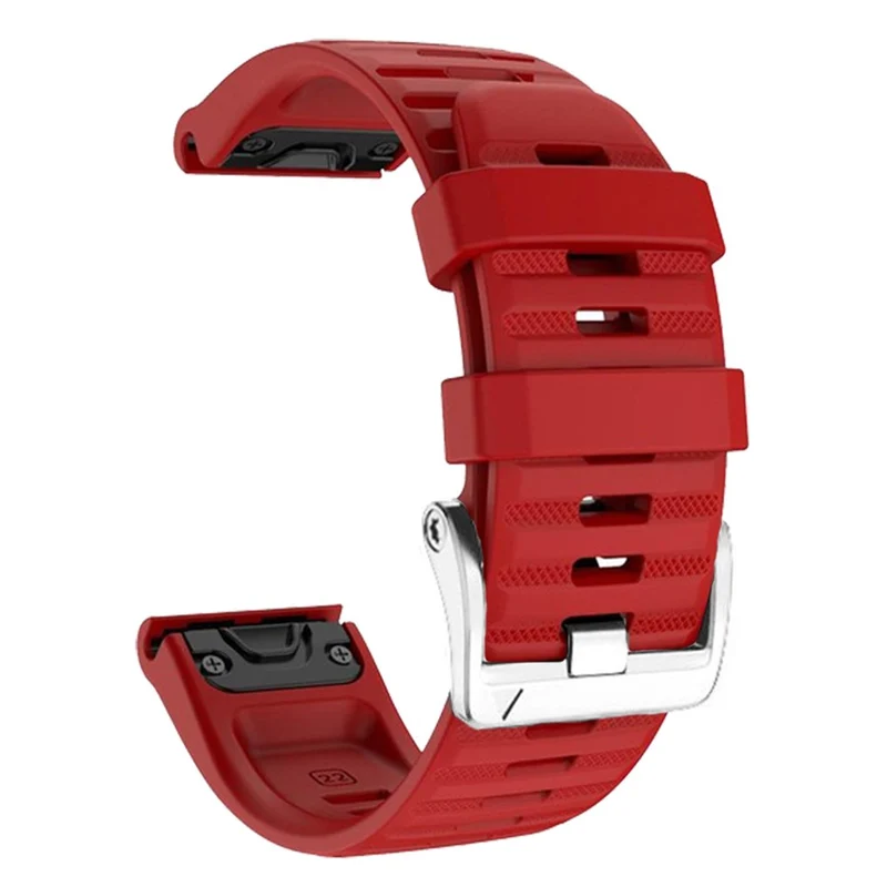 26mm silicone strap for Garmin watch with silver buckle - Sky Blue