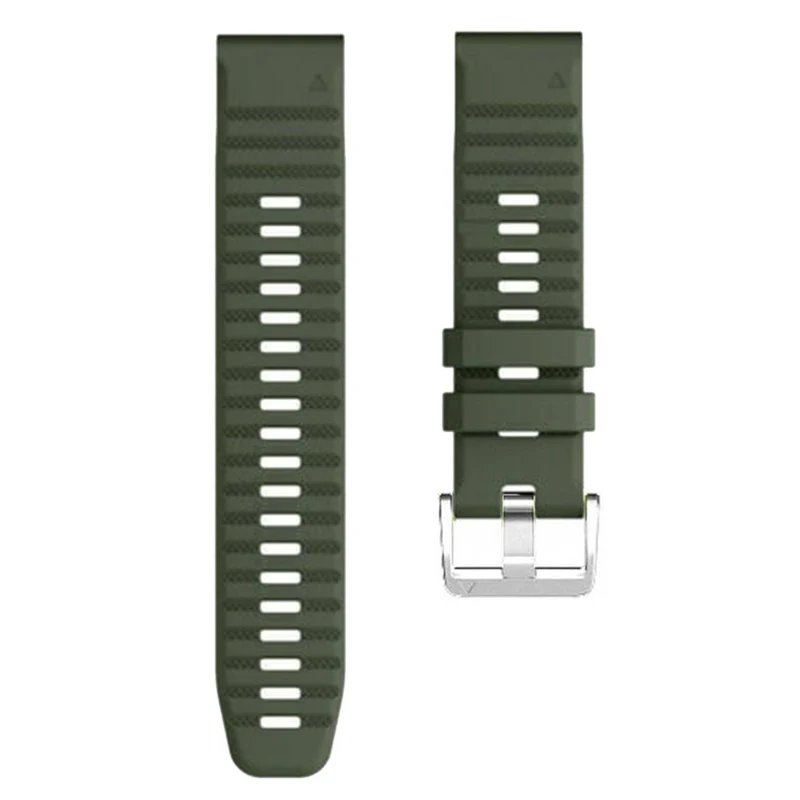 26mm silicone strap for Garmin watch with silver buckle - Sky Blue