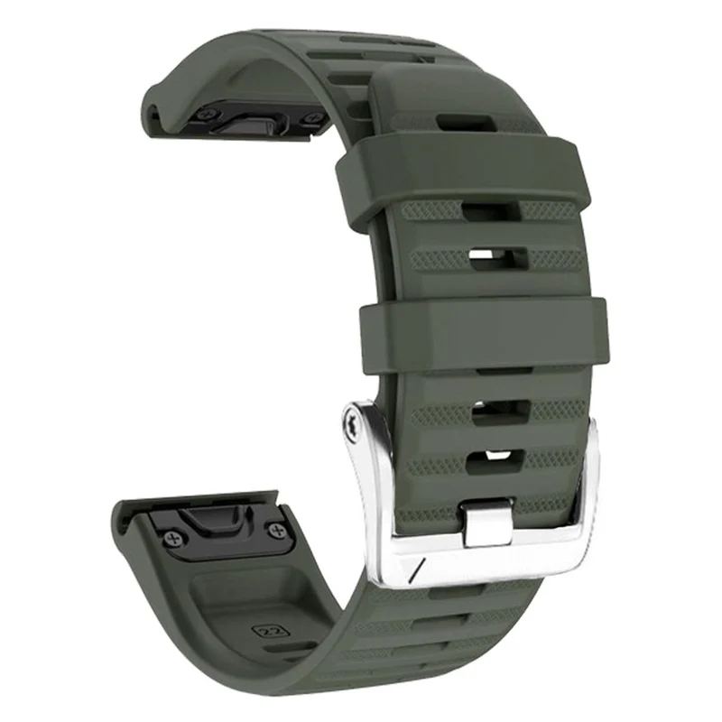 26mm silicone strap for Garmin watch with silver buckle - Sky Blue
