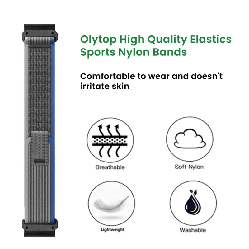 26mm nylon loop strap for Garmin watch