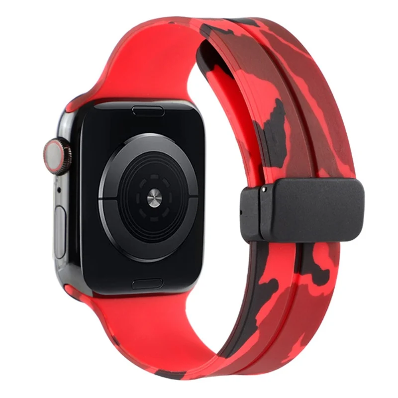 Apple Watch Series 8 (41mm) stealthly camo style silicone strap - Army Green