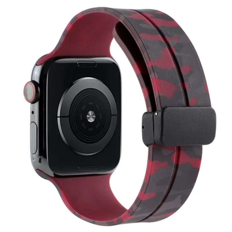 Apple Watch Series 8 (41mm) stealthly camo style silicone strap - Army Green