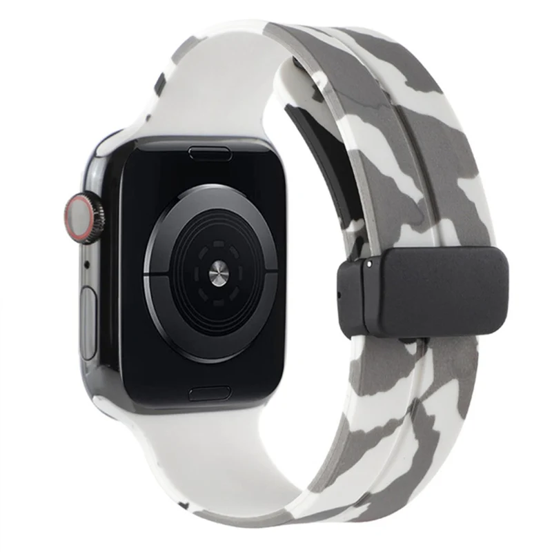Apple Watch Series 8 (41mm) stealthly camo style silicone strap - Army Green