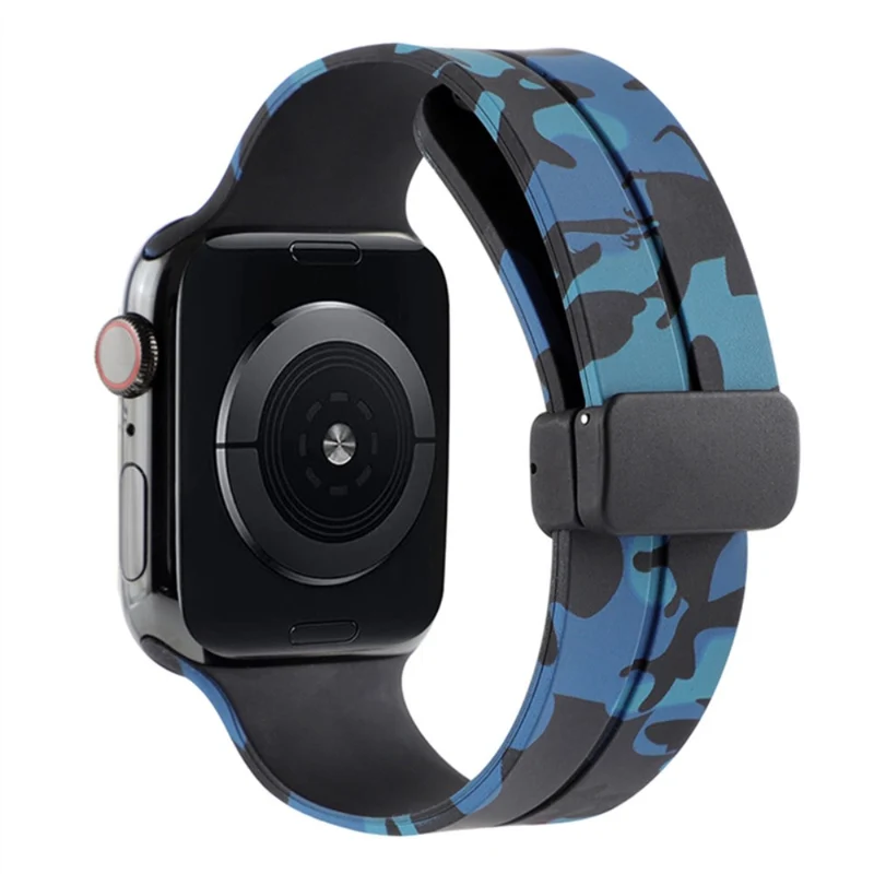 Apple Watch Series 8 (41mm) stealthly camo style silicone strap - Army Green