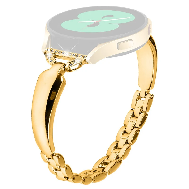 Rhinestone D-Shaped Copper Bracelet Watch Band for Samsung Galaxy Watch 6 40mm 44mm