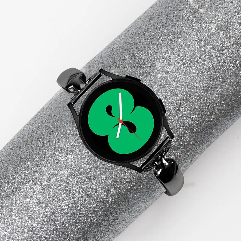 Rhinestone D-Shaped Copper Bracelet Watch Band for Samsung Galaxy Watch 6 40mm 44mm
