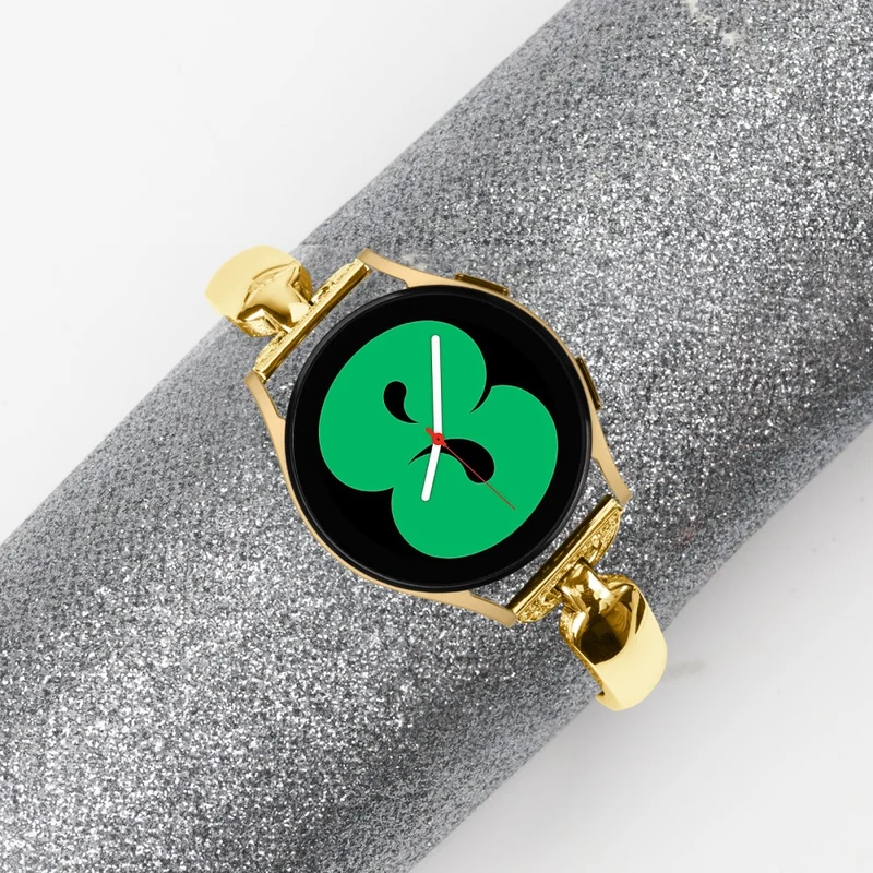 Rhinestone D-Shaped Copper Bracelet Watch Band for Samsung Galaxy Watch 6 40mm 44mm