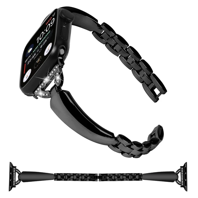 Black Rhinestone Watch Band for Apple Watch - Elegant and Durable
