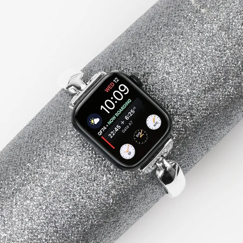 Black Rhinestone Watch Band for Apple Watch - Elegant and Durable