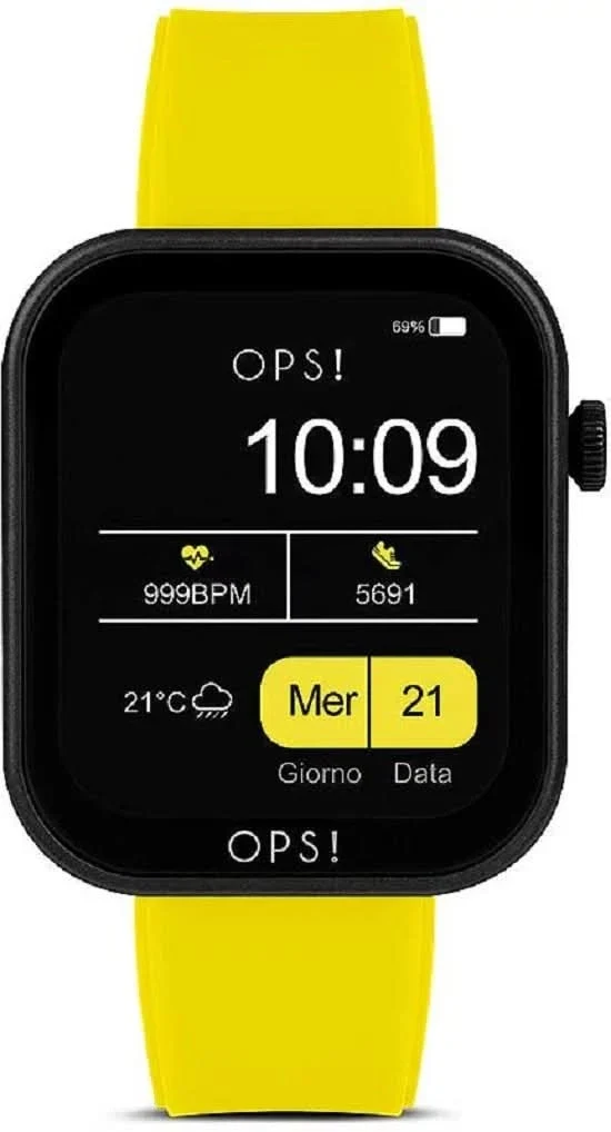OPS! Active Call OPSSW-32 Unisex-Smartwatch • Bluetooth Call & SOS • Italienisches Design