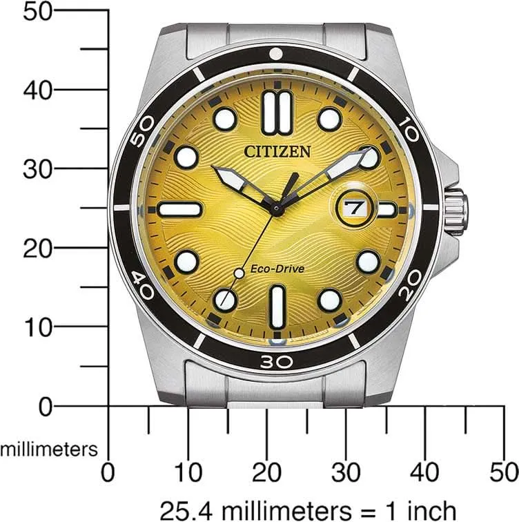 Citizen OF Collection AW1816-89X Herrenuhr • Eco-Drive Solar • Gelbes Zifferblatt