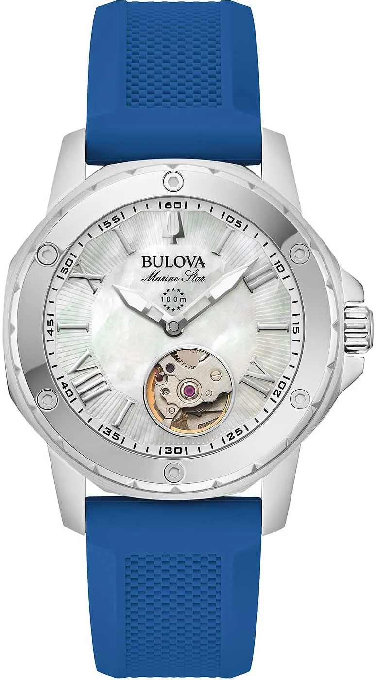 Bulova Marine Star 96L324 Damenuhr • Automatikwerk • Perlmutt-Zifferblatt
