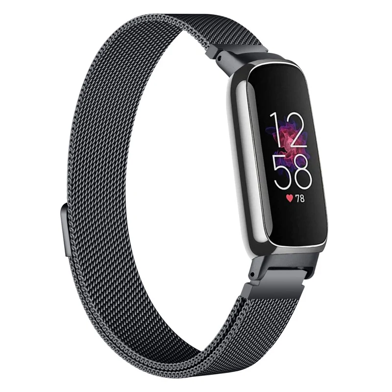 Premium Metal Strap for Fitbit Inspire 3 - Milanese Mesh Black