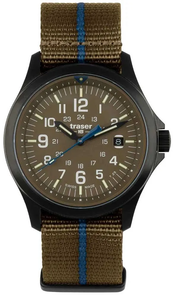 Traser P67 Officer Pro Khaki 111074 Herrenuhr • H3-Tritium Leuchttechnologie • Saphirglas