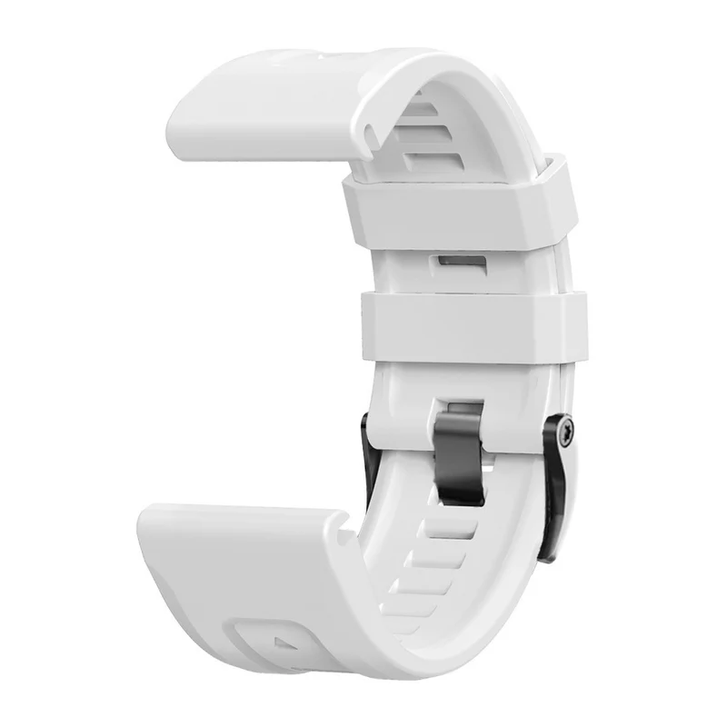 26mm silicone strap for Garmin watch with black buckle
