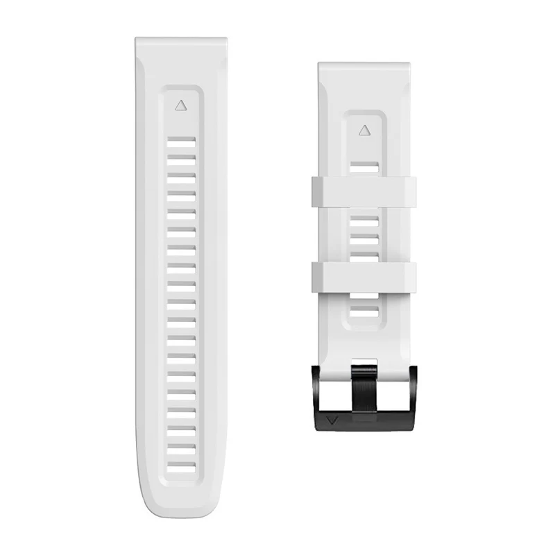 26mm silicone strap for Garmin watch with black buckle