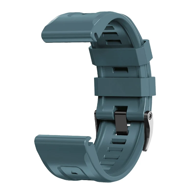 26mm silicone strap for Garmin watch with black buckle